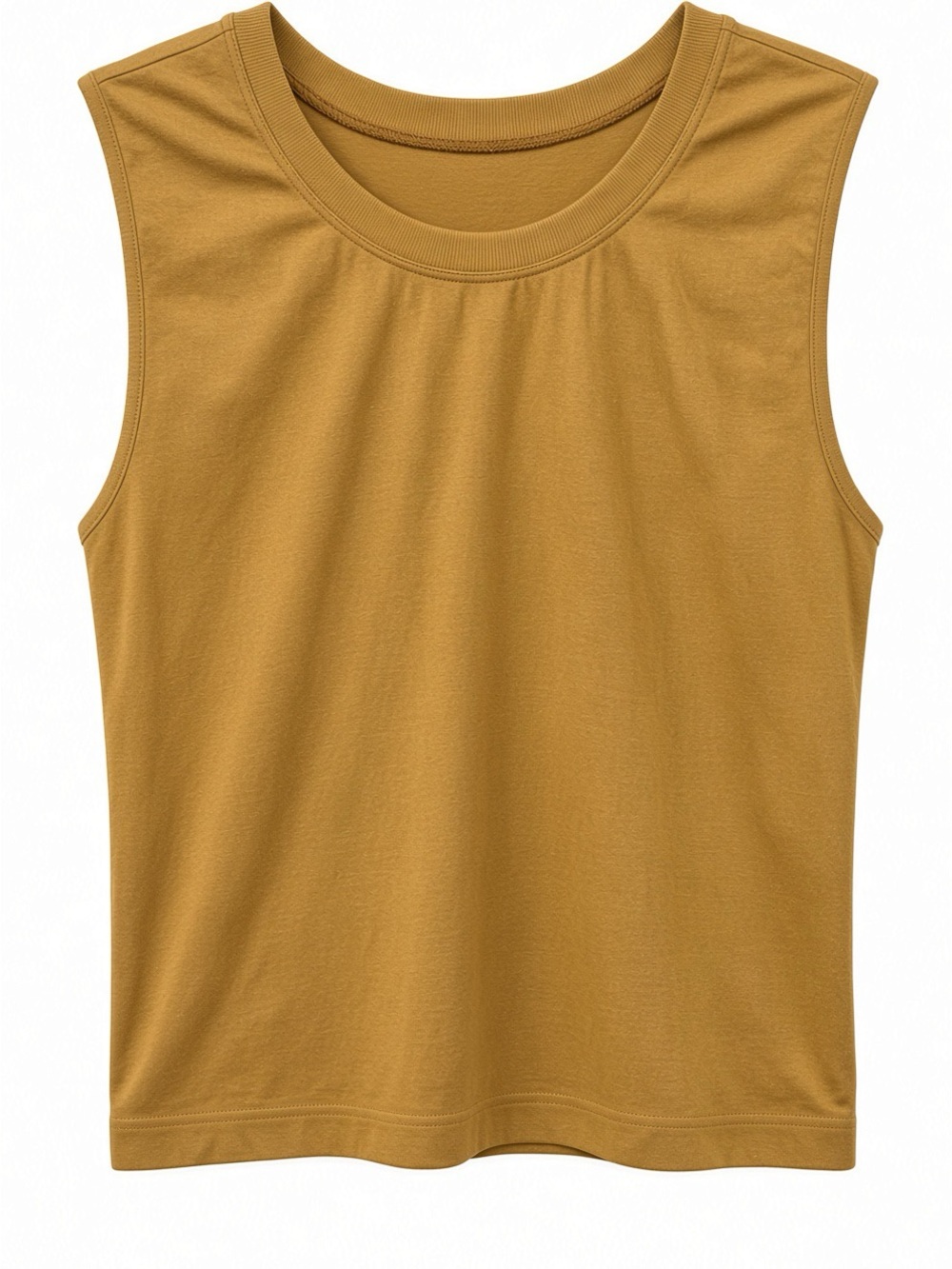 Free People Crewneck Sleeveless Muscle Tank in Mustard M/L